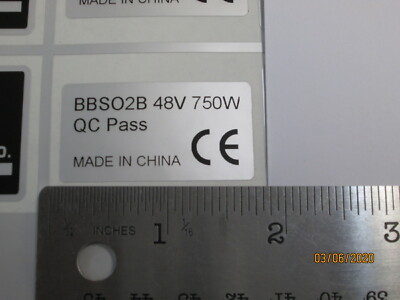 1Pcs BAFANG BBS02B BBSHD 48V 750W Mid Drive Motor Stickers Legal For eBike Label