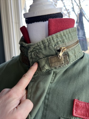 Souvenir Clubbing L Numbered Jacket Army Green Card Suit Patches Pockets - Picture 4 of 13