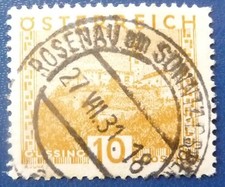 Austria MiNr. 498 krajobrazów PEŁNY STEMPEL Rosenau am Sonntagsberg 27.7.31