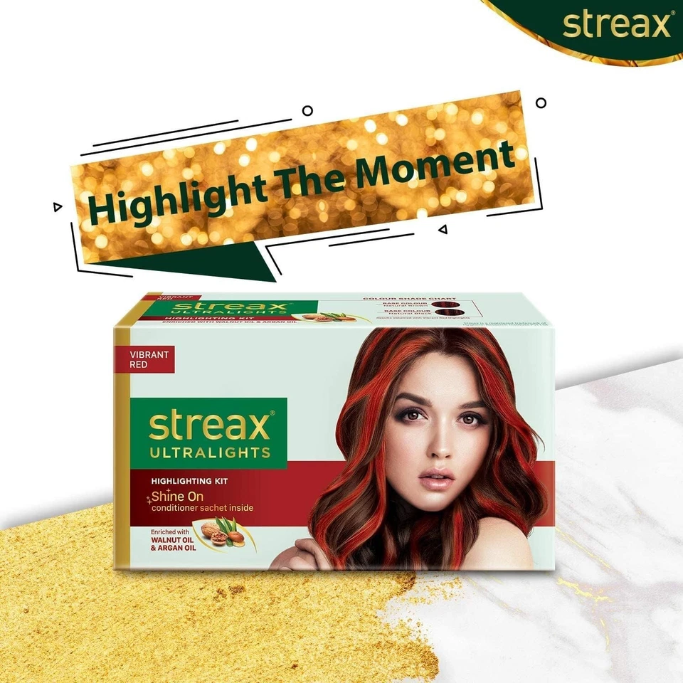 Streax Ultralights подсветки набор для женщин и мужчин яркий красный, 60 мл упаковка из 2 - Изображение 3 из 4