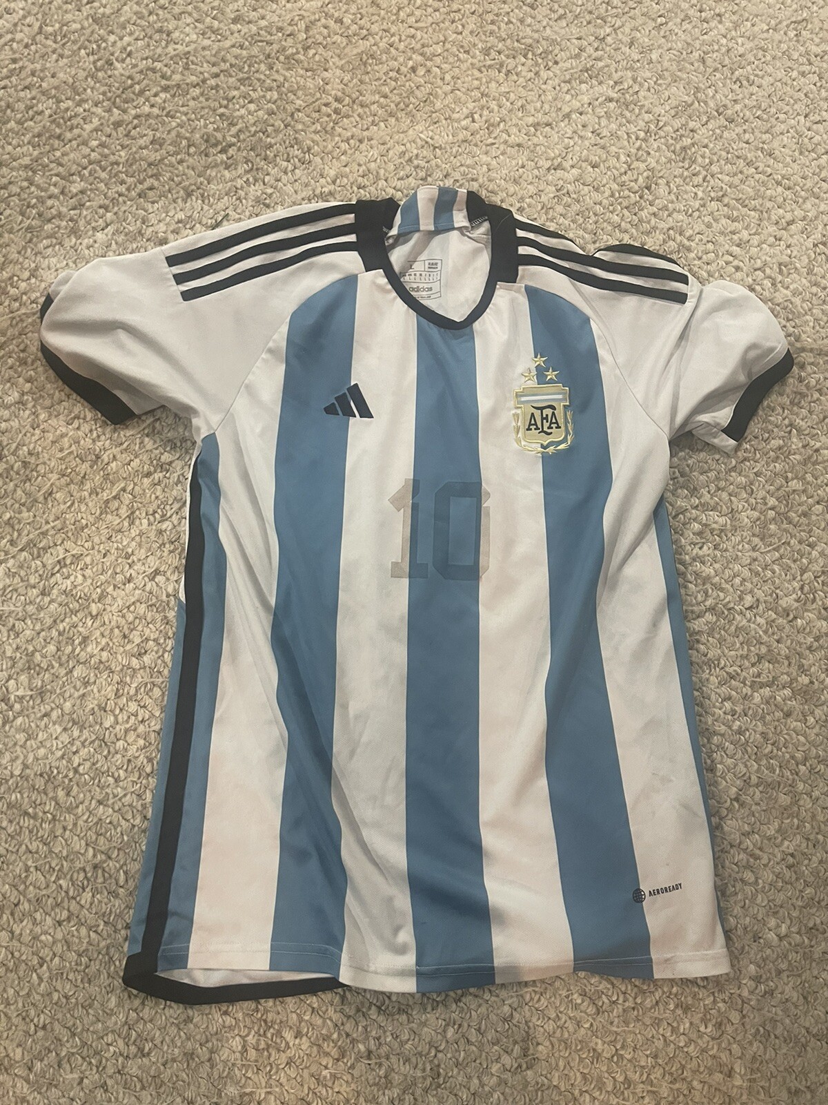 Adidas Lionel Messi Adidas Argentina jersey size large Soccer Futbol World Cup