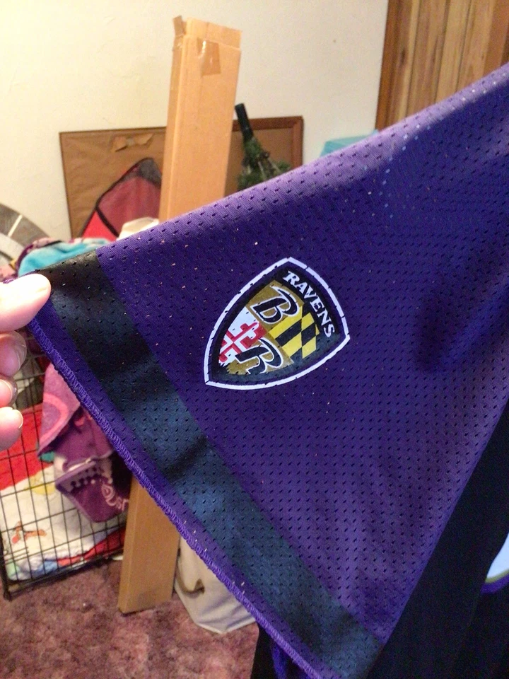 Camiseta deportiva Joe Flacco #5 Baltimore Ravens para mujer X-grande negra cosida en casa NFL Reebok Foto 2 de 4