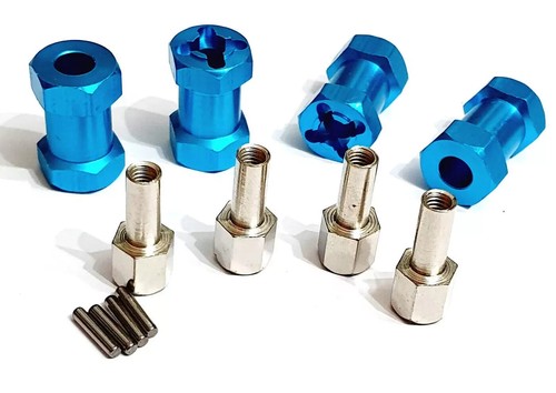 1/10 RC 12mm Hex Setof 4 Aluminium Wheel Extenders 12mm Long Red Blue Black Purp - Picture 7 of 9