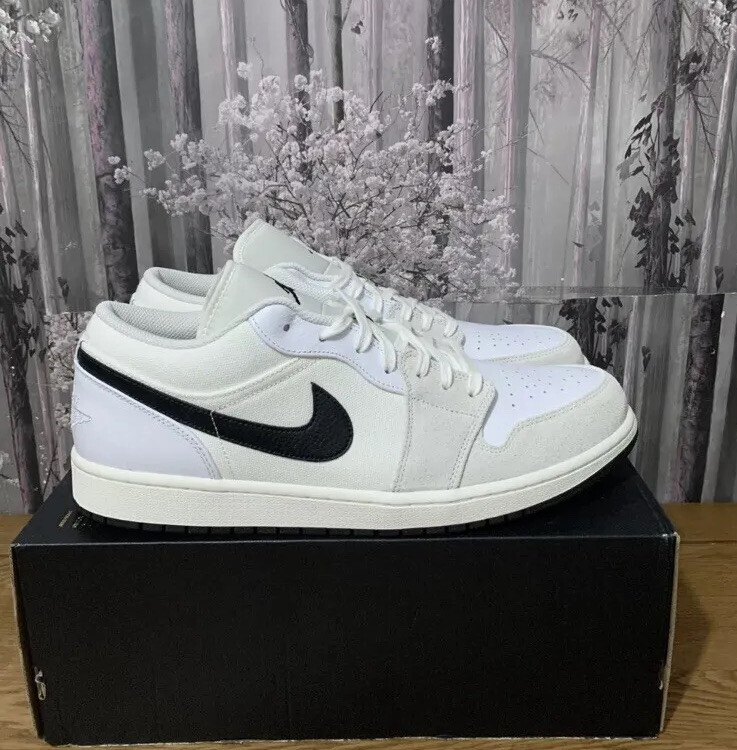 NIKE AIR JORDAN 1 LOW ASTROGRABBER CREAM/BLACK MENS SIZE UK14 EU49