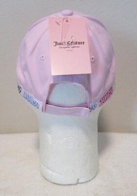 JUICY COUTURE★ Pink hat JC255 New Juicy Couture LOGO Pink Velour Baseball Cap Hat Crystals