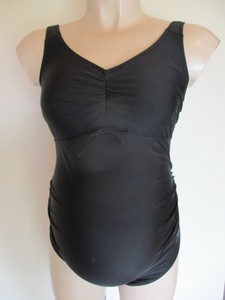 black maternity swimming costume