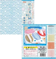 Japanese Origami Folding Paper 6" (15cm) Lace-Washi Seikaiha 12 Sheets 4 Design 