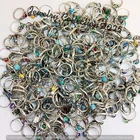 Charoite & Mix Gemstone 50PCS Rings 925 sterling Silver Plated Bulk Lot Jewelry