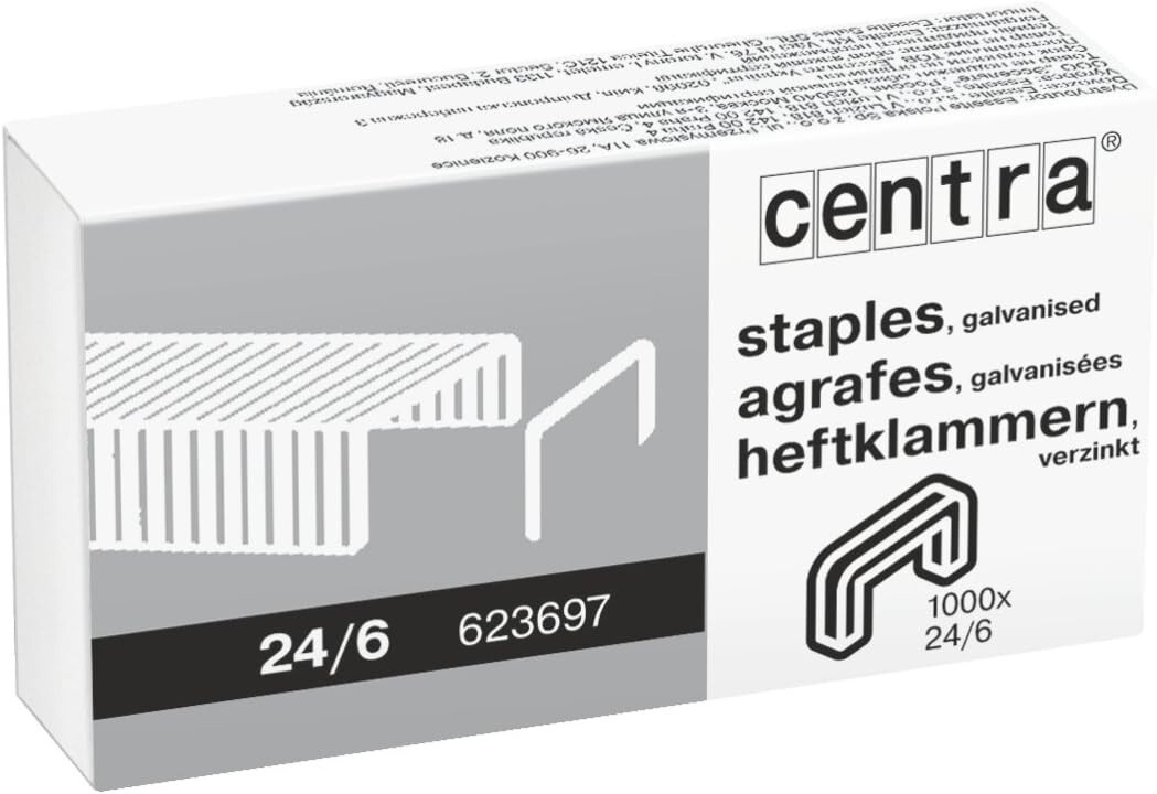 Centra 24/6 1000 pieces staples office stationary
