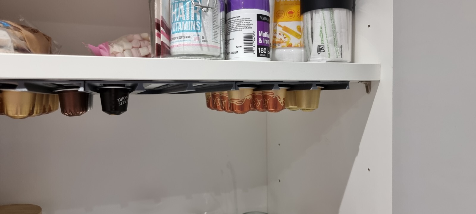 FILA Porta cialde capsule caffè Nespresso Montato a parete o sotto scaffale corto 2 file