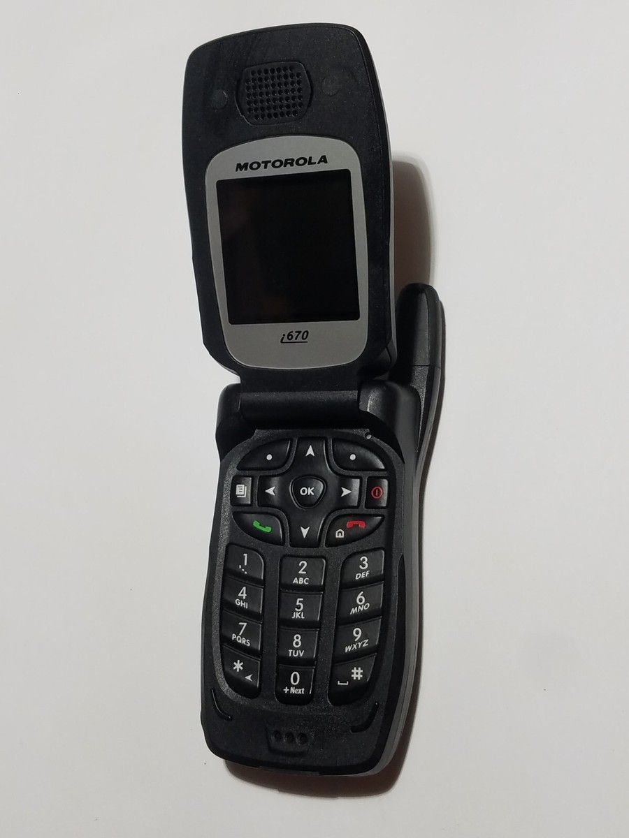 Classic Vintage Motorola Nextel i670 Chirp Bleep PTT Cell Phone