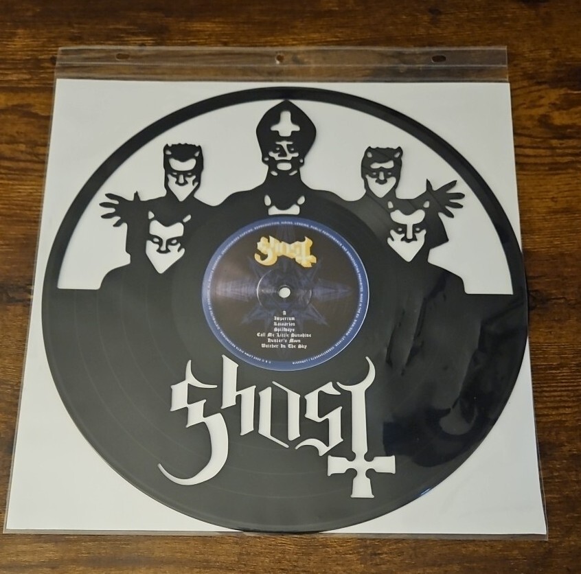 GHOST VINYL LASER CUT RECORD ART IMPERIUM MACHINE CUT ALBUM GREAT