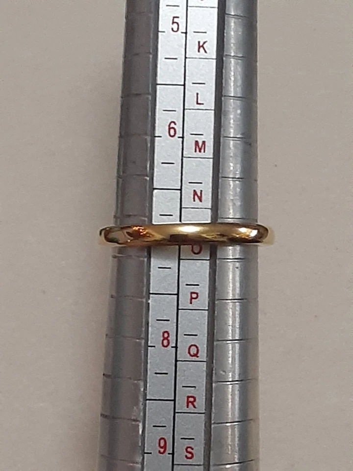 Anillo de cóctel vintage cristal azul halo acero inoxidable chapado en oro talla 7 Foto 2 de 4