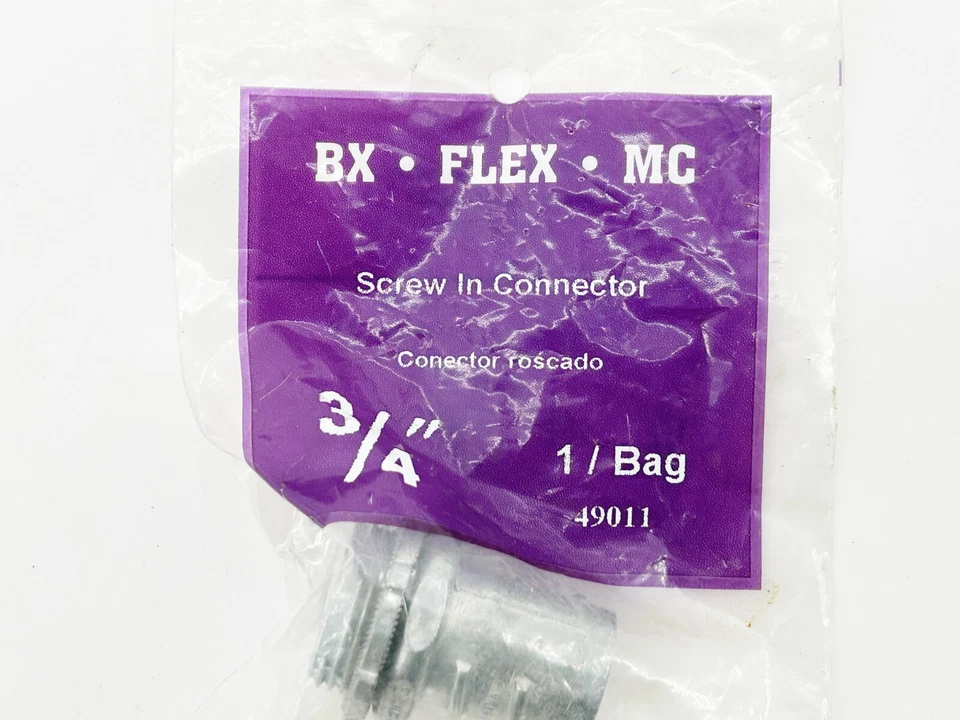 New Lot of 4 Sigma Electric Flex Screw Connector 3/4" 49011 - Image 2 of 4