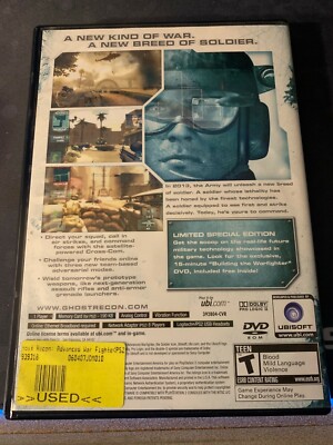 Ghost Recon Advanced Warfighter w/ Bonus Disc PS2 Playstation 2