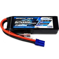 NEW NHX Muscle Pack 3S 11.1V 6500mAh 60C Lipo Battery with EC5 Connector