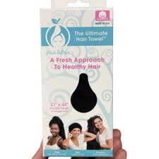 NIB Hair RePear The Ultimate Hair Towel Anti Frizz 21"X 44" Black