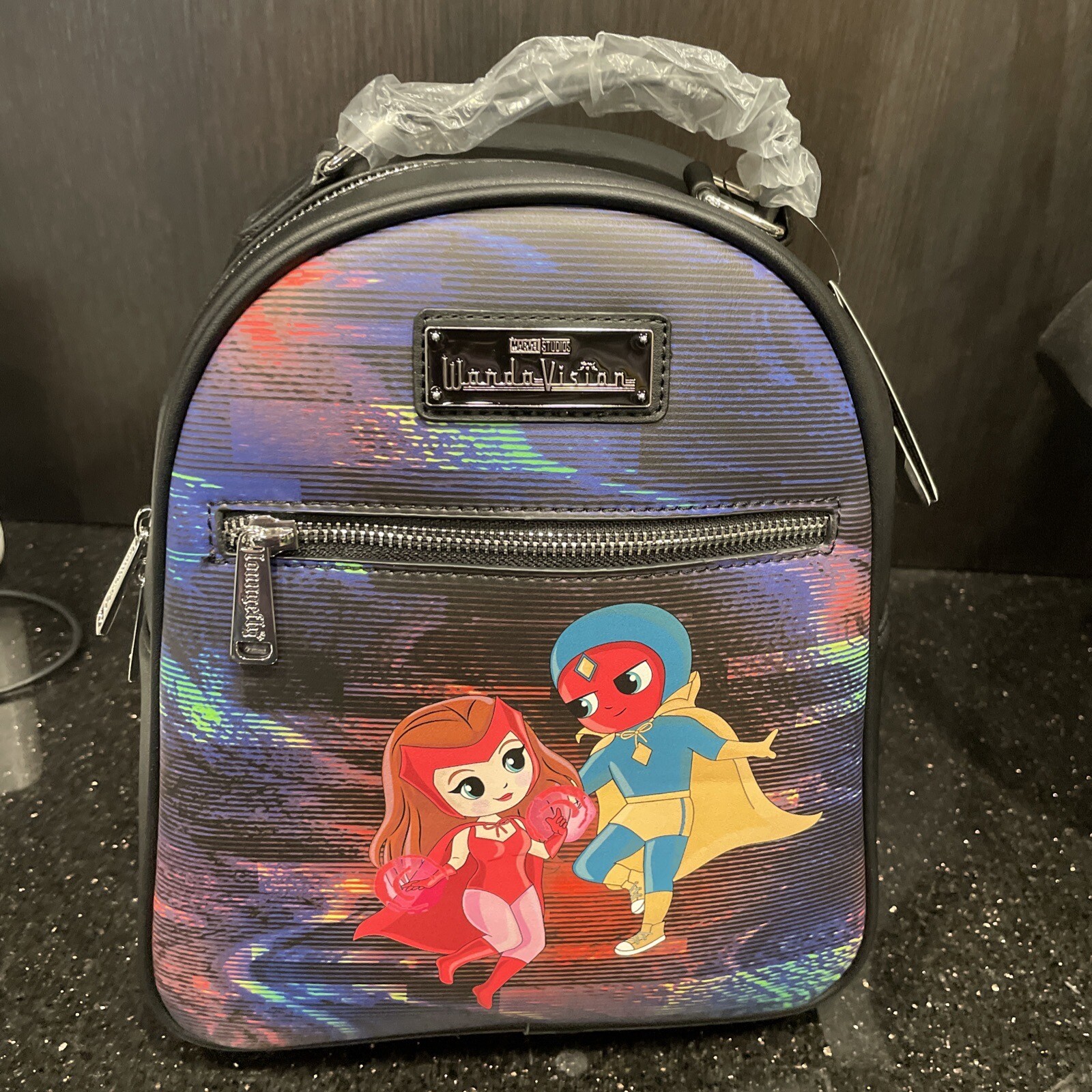 LOUNGEFLY MARVEL WANDA VISION SCARLET WITCH MINI BACKPACK WITH TAGS