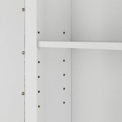 3-tier Single Door Mirror Indoor Bathroom Wall Mounted Cabinet Shelf White US - Picture 10 of 16