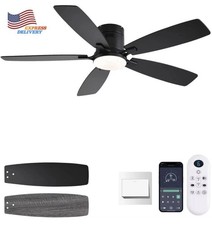 52Inch Ceiling Fans with Lights Low Profile Ceiling Fan Remote/App Control NEW
