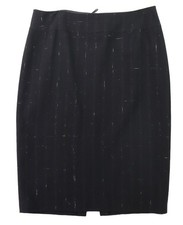 Lafayette 148 US Women’s 14 Black Atomic Retro Straight Pencil Midi Lined Skirt