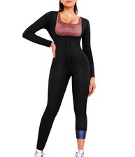 Sauna Suit for Women Full Body Compression Suit Sweat Jumpsuit Waist Trainer ...