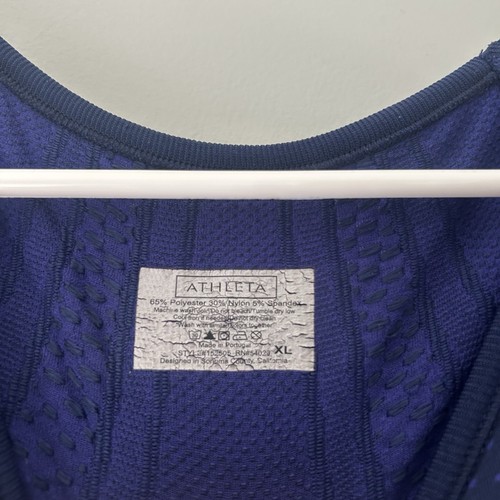 Athleta Women's Fastest Track Short Sleeve T-shirt Purple Style# 152505 Size XL - Picture 3 of 7