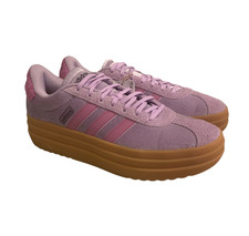 Adidas VL Court Bold Sneakers Women  s 10 Purple Pink Platform Suede JQ5622 NEW