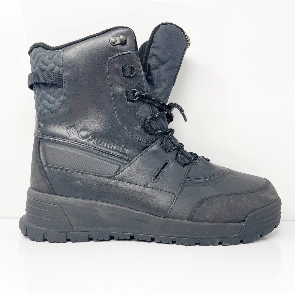 Columbia Black Suede Lace-Up Winter Boots-MENS-Size 11 Columbia Insulated Solid Boots for Men for Sale | Shop New  main image 4