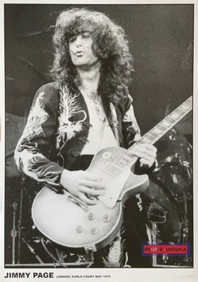 661668 Jimmy Page London Earls Court Concert Photo Wall Print Poster