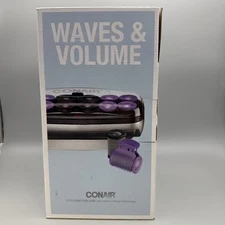 Conair Waves & Volume Hair Curlers 12 Flocked Hot Rollers, 12 Clips, Jumbo