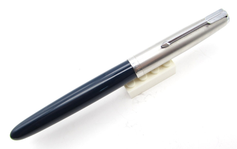 Vintage Parker 51 Cedar Blue Fountain Pen Chrome Cap 1948 Unrestored Original