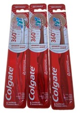 Three New Colgate 360 Advanced Optic White Adult Manual Toothbrushes, Soft