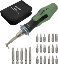 24-in-1 Magnetic Ratcheting Screwdriver with Interchangeable Bits for DIY Projec