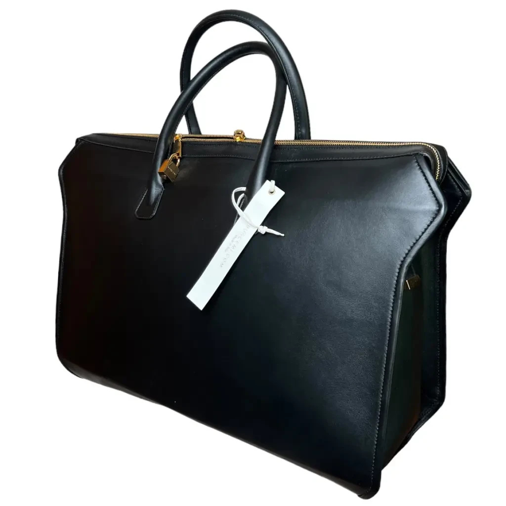 Brand new super rare Buscemi black leather weekend travel bag image 6