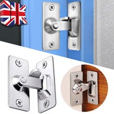 90 Degree Stainless Steel Latch Safety Right Angle Lock Catch Door Sliding-UK~