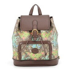 GUCCI Tiger Backpack GG Supreme/Leather Brown/Multicolor 674147