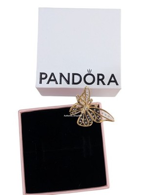 New 100% Authentic PANDORA 14k Gold Oversized Butterfly Openwork