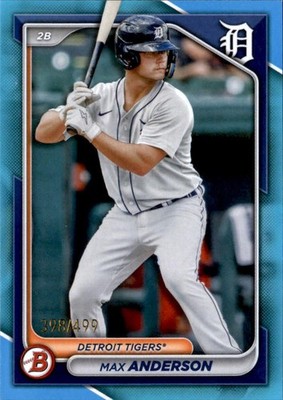 Max Anderson 1st Bowman #BP-128 #/499 Detroit Tigers