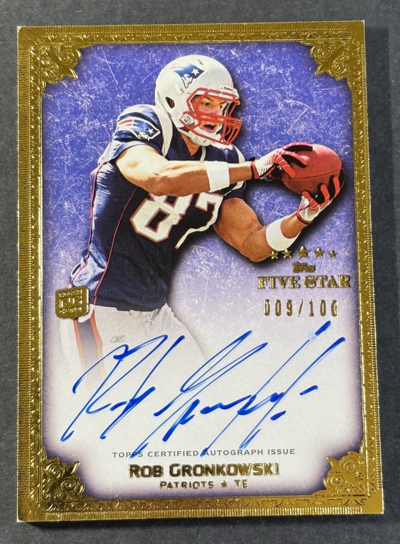 2010 Topps Five Star ROB Rob Gronkowski On Card Auto Rookie #009/100