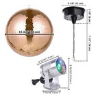 Yescom 16" Large Disco Ball with Motor and Light 6RPM Rotator & 3W RGB Spotlight — photo 5