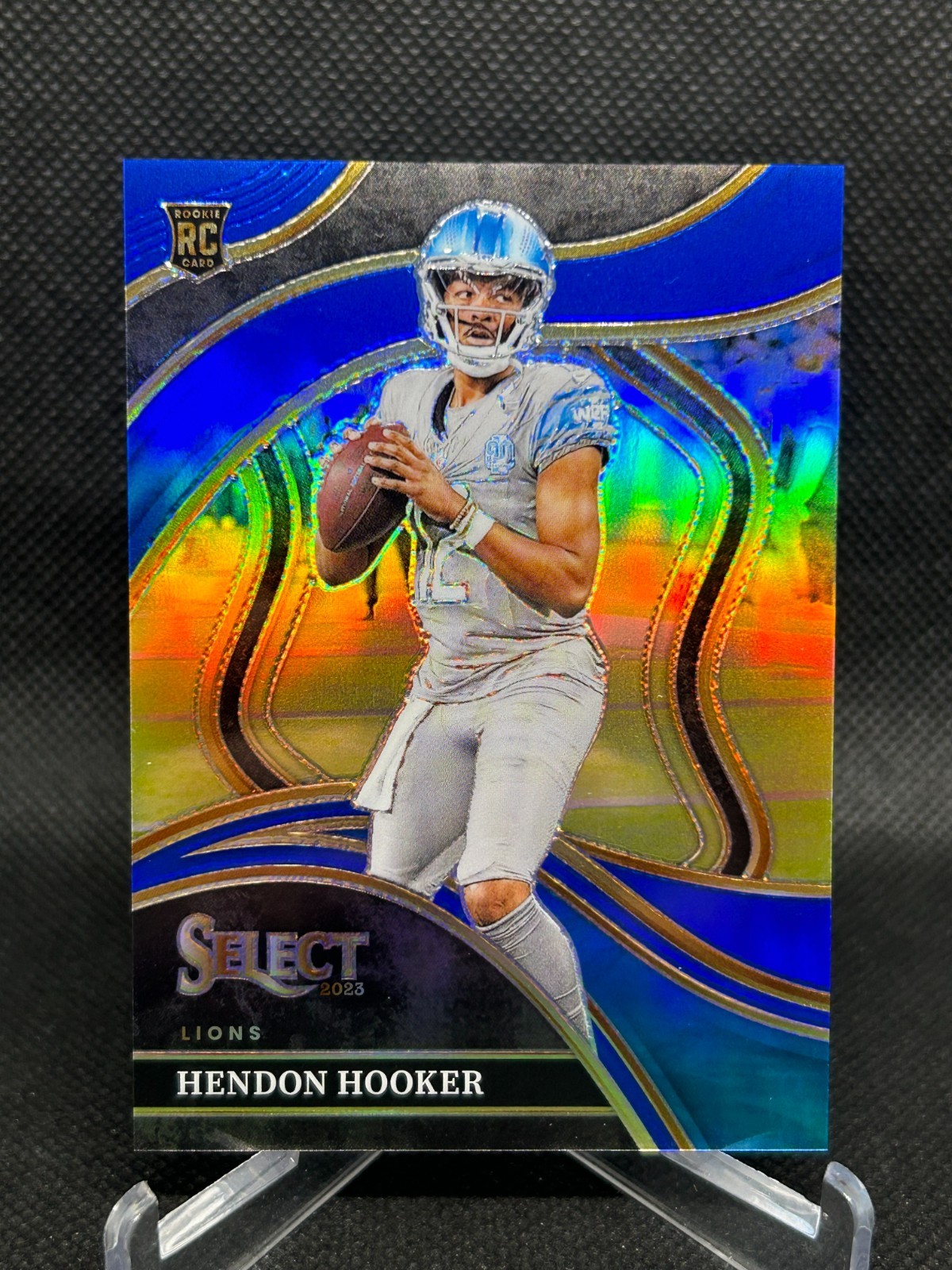 2023 Panini Select - Club Level Hendon Hooker #268 Blue Prizm /99 (RC) Lions