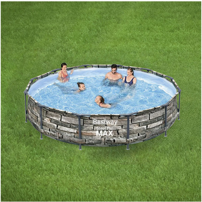 Bestway 12' x 30'' Steel Pro Max Round Above Ground Pool w/ Pump (For Parts)