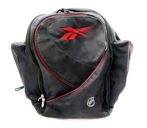 REEBOK NHL Ice / Inline Hockey Backpack Bag Black and Red 25 x 17 x 16 NT682 4K