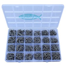 Freshwater Saltwater Bulk Fishing Hooks Set Worm Catfish Hooks Fish Gear Equi...