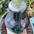 Vintage. Red Bohemian Crystal  Art Deco glass Cocktail Shaker Set Strainer 10.5” — photo 6
