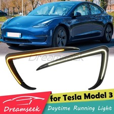 LED Tagfahrlicht DRL für Tesla Model 3 17+ Blinker Nebelscheinwerfer Augenbraue