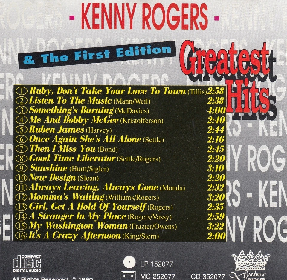 ROGERS KENNY & THE FIRST EDITION Greatest Hits CD Album 1990 WIE NEU Country Hit - Bild 3 von 4