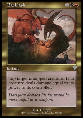 MTG BACKLASH PLAYED - PEITSCHENHUB - INV - MAGIC