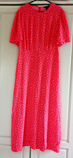 Ladies Dress Great Condition UK 12 New Look Red/Orange Floral